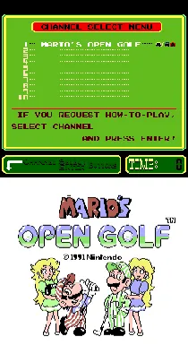 PlayChoice-10: Mario's Open Golf screen shot title